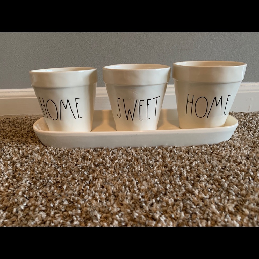 Rae Dunn home sweet home pots
